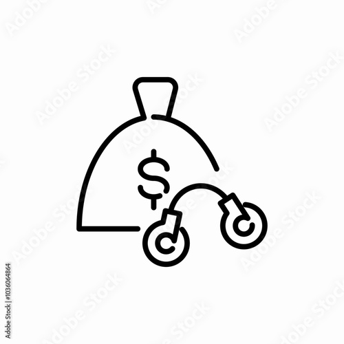 money crime icon sign vector