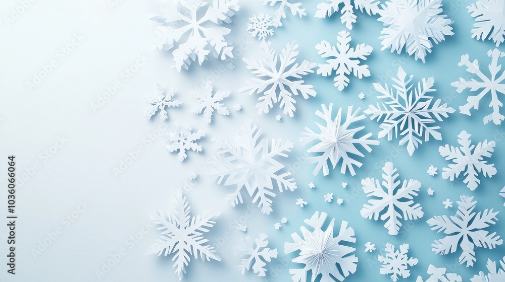 Textured Winter Background with Snowflakes Textured Winter Background with Snowflakes