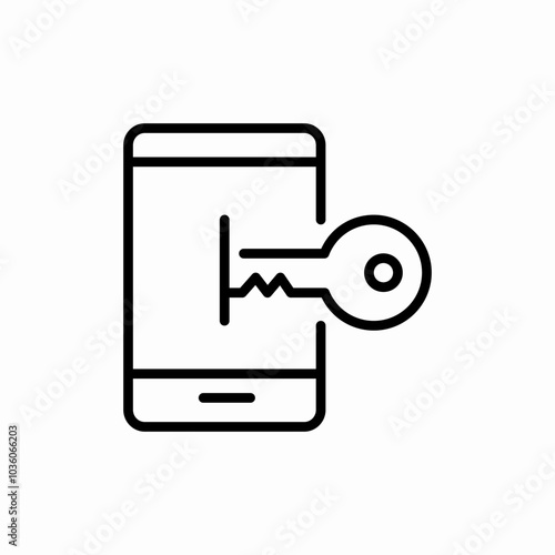 phone unlock icon sign vector