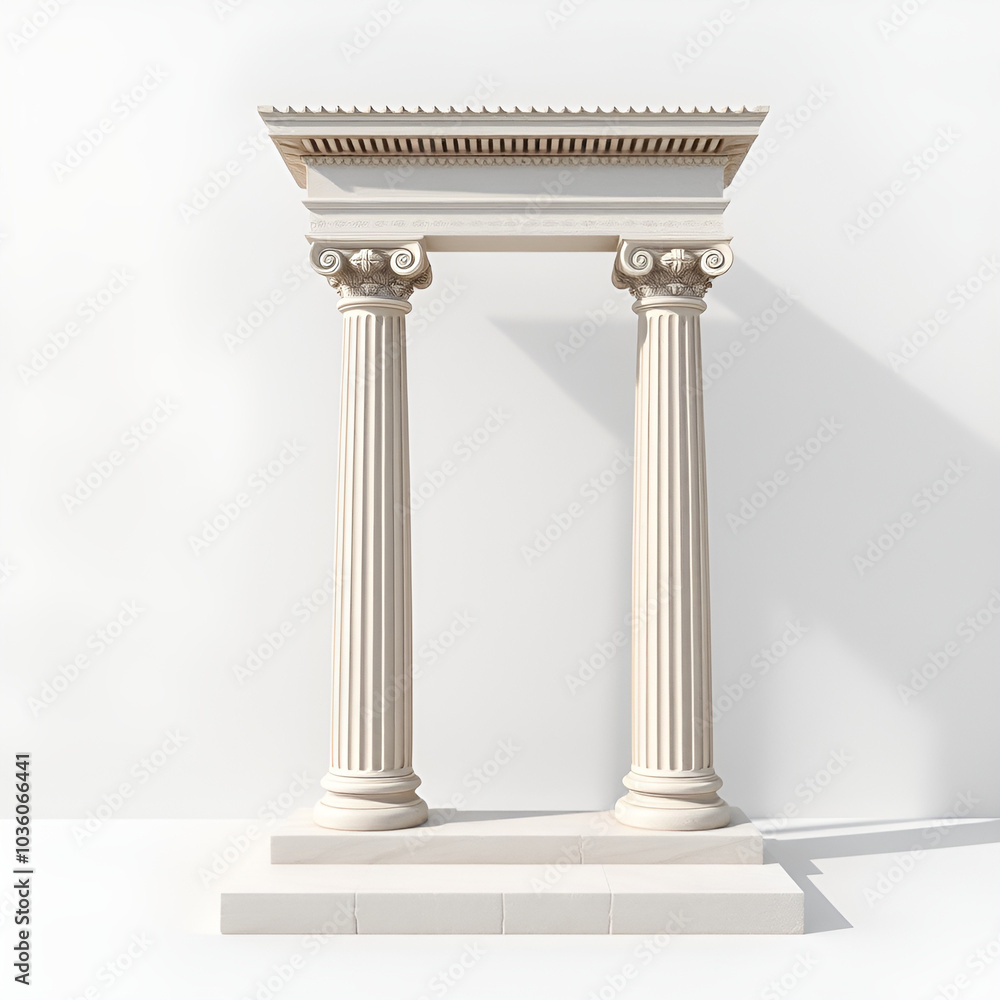 Obraz premium roman column in minimal style on empty background
