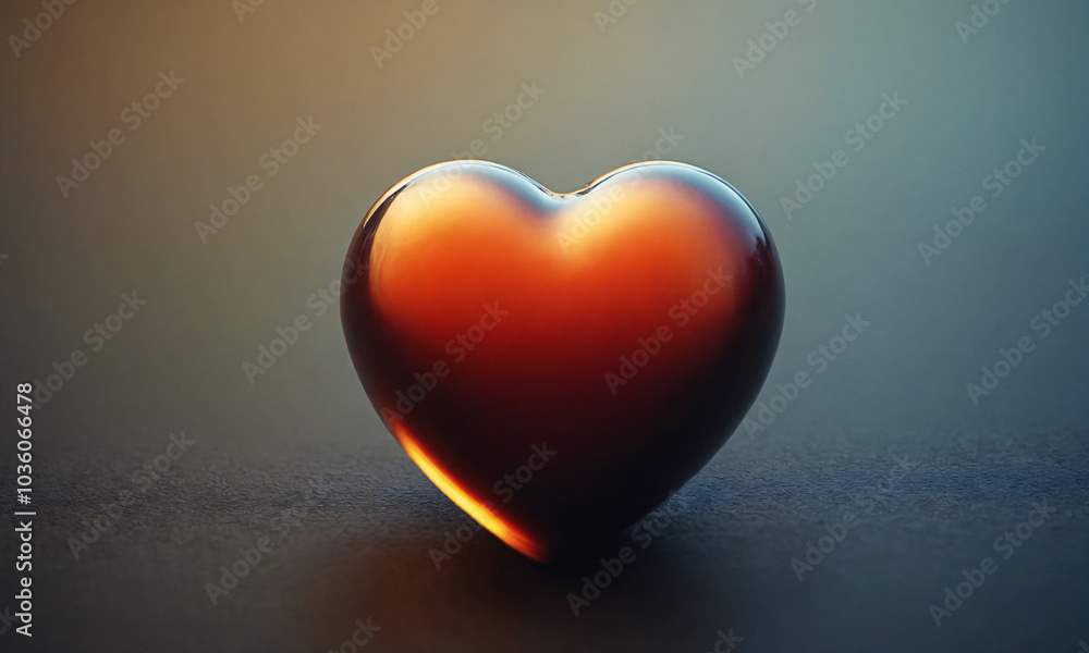 Fototapeta premium heart on black background