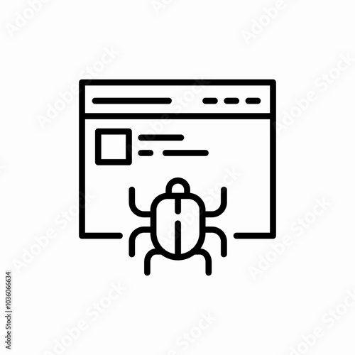 website bug icon sign vector