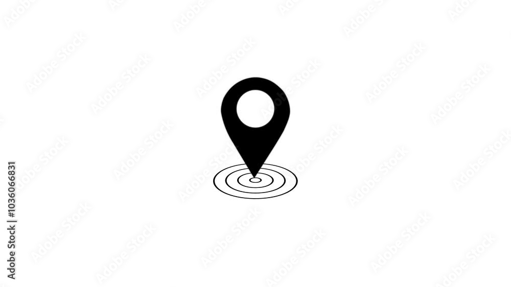 GPS location signal point and location tracking mark, location pointer icon . GPS location signal point and location tracking mark, location pointer icon .