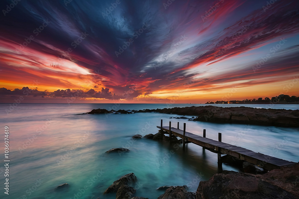a Colourful sky landscape a Colourful sky landscape