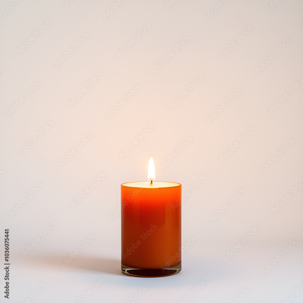 candle on minimal background, simple style candle on minimal background, simple style