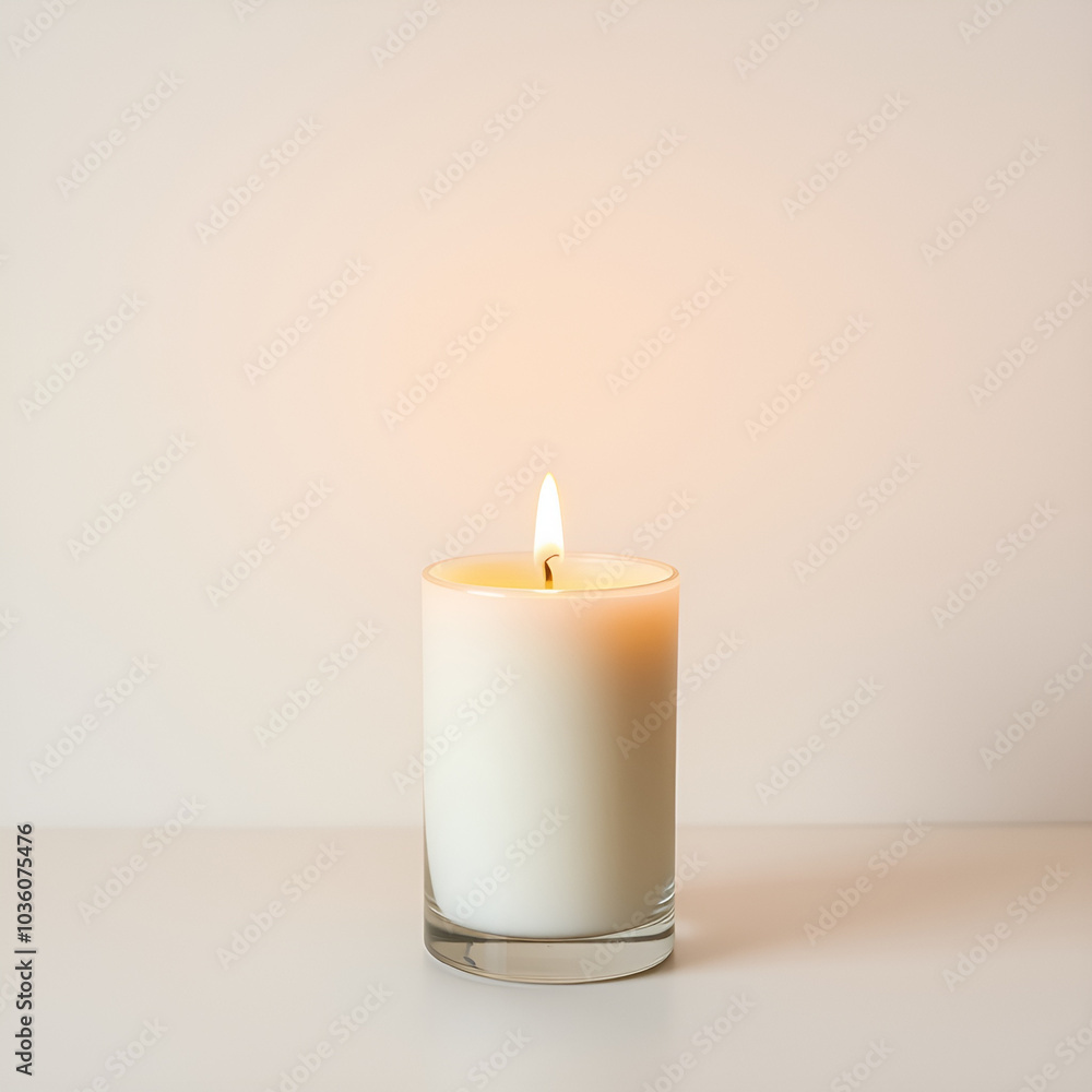 candle on minimal background, simple style candle on minimal background, simple style