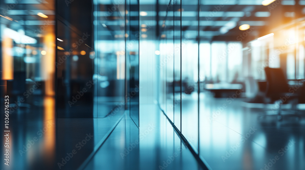 custom made wallpaper toronto digitalmodern business office with glass walls and sleek interior design, reflecting professional and contemporary atmosphere. blurred background adds depth and focus