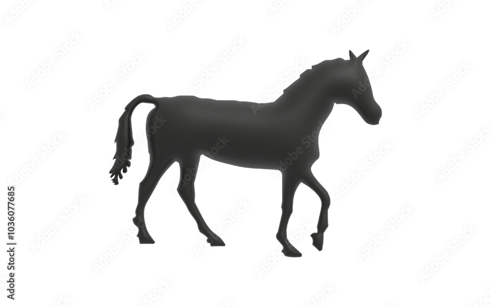 silhuette of a horse 3d, horse silhouette isolated on white 3d silhuette of a horse 3d, horse silhouette isolated on white 3d