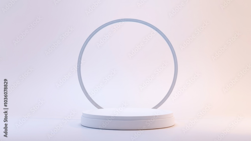 Podium for product presentation on soft light colour background. Podium for product presentation on soft light colour background.