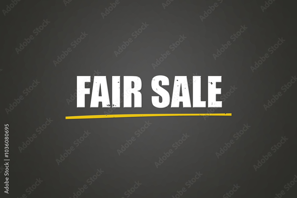 Fair Sale. A blackboard with white text. Illustration with grunge text style. Fair Sale. A blackboard with white text. Illustration with grunge text style.