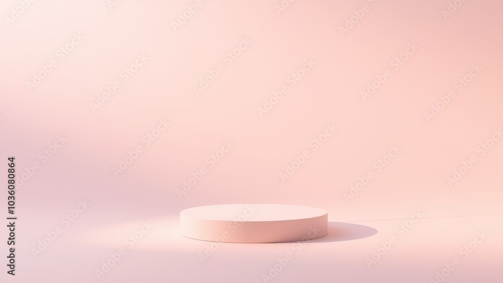 Podium for product presentation on soft light colour background. Podium for product presentation on soft light colour background.