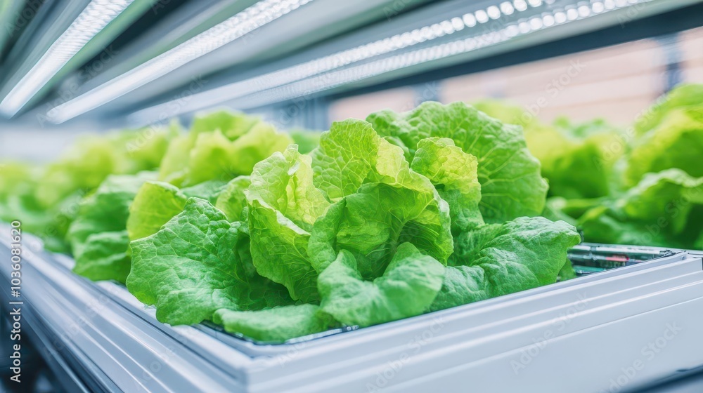 Close-up of hydroponic farming with automated watering systems, hydroponics, smart farming for food production Close-up of hydroponic farming with automated watering systems, hydroponics, smart farming for food production