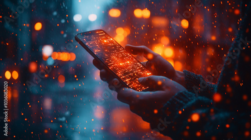 Avec la technologie 5G, le téléphone portable se connecte instantanément à l'IA, transformant la communication et offrant une expérience fluide.
