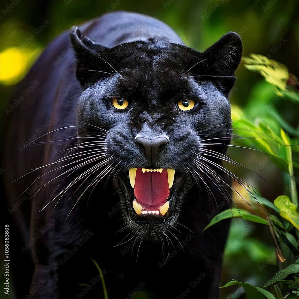 Panther cat in the jungle Panther cat in the jungle