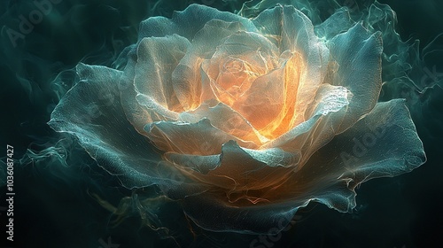   A macro photo of a bloom emitting considerable steam from its core