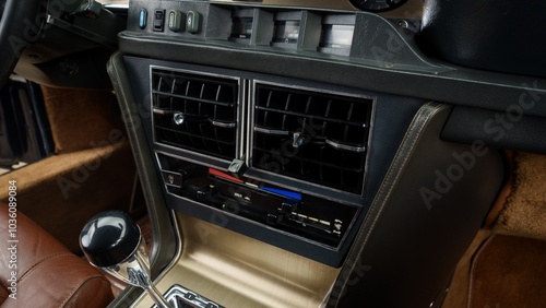 Heater vents in a car