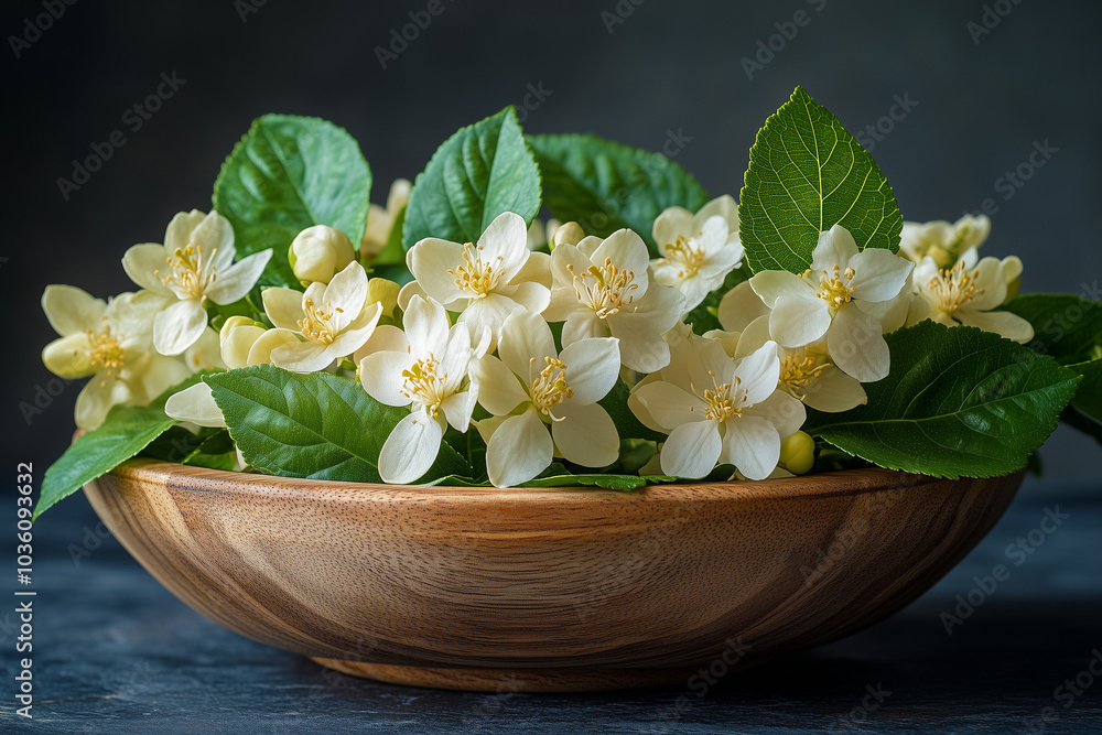 Φωτογραφία Un gros plan d'un bouquet de fleurs de jasmin et de roses, éclatant de beauté printanière, évoque la floraison estivale dans un jardin