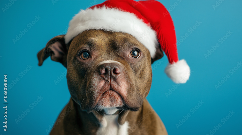 dog wearing santa claus hat isolated on green background dog wearing santa claus hat isolated on green background