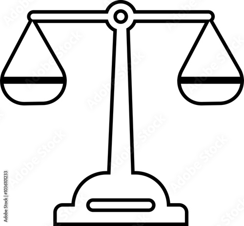 Legal and Law services icon in line. vector for apps or website advice, Justice concept. attorney and legal law support scales firm logo isolated on transparent background