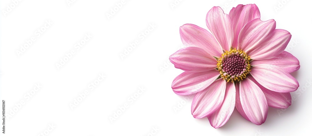 Pink Daisy Isolated On White Background Pink Daisy Isolated On White Background