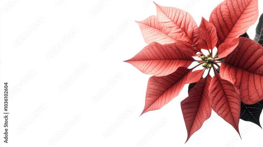 Obraz premium Poinsettia flower isolated against a white background