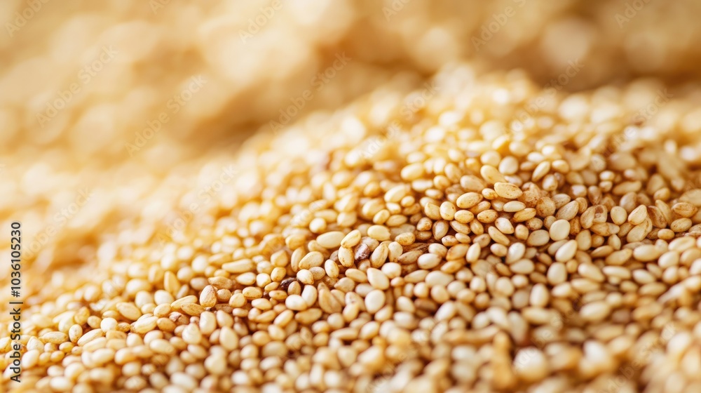 Detailed texture of sesame seeds enhances the overall visual appeal Detailed texture of sesame seeds enhances the overall visual appeal
