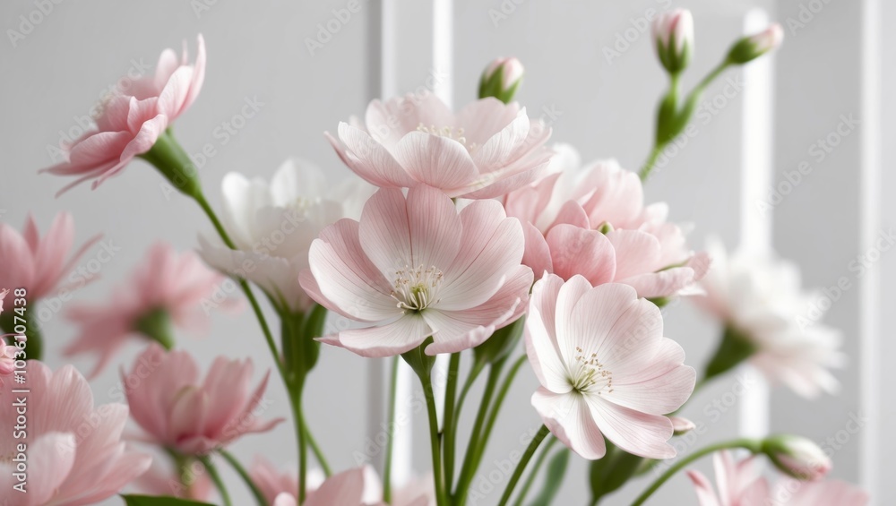 Floral Arrangement with Pink and White Flowers. Floral Arrangement with Pink and White Flowers.