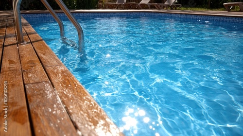 Erfrischende Freibad-Oase f  r sommerliche Erholung und Entspannung