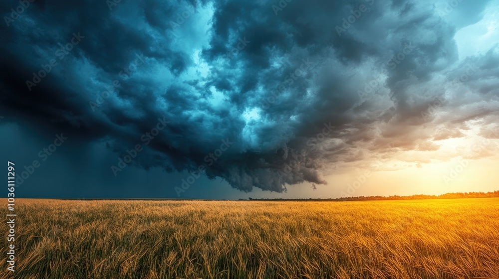 Advanced weather control technology in operation during contrasting stormy and clear skies Advanced weather control technology in operation during contrasting stormy and clear skies