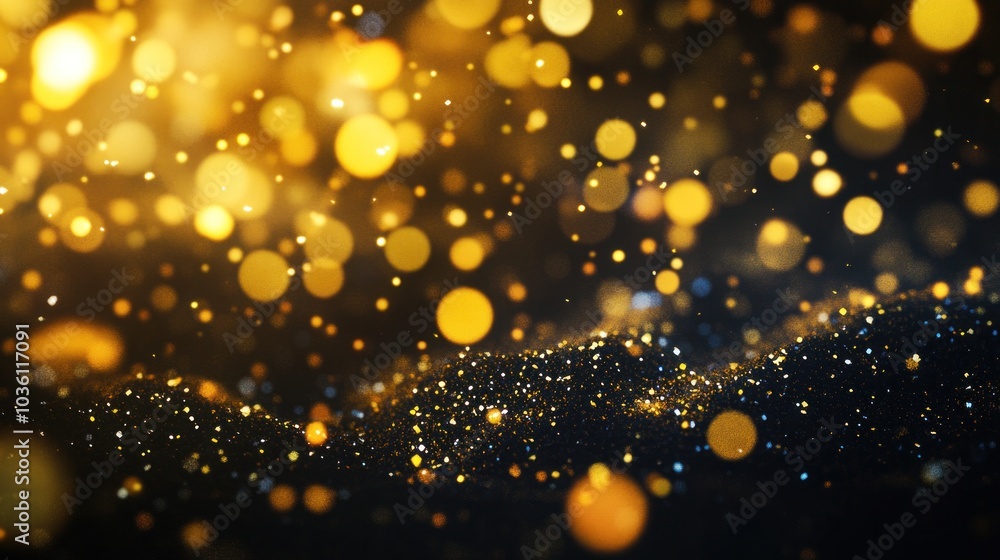 Sparkling Golden Lights Abstract Sparkling Golden Lights Abstract