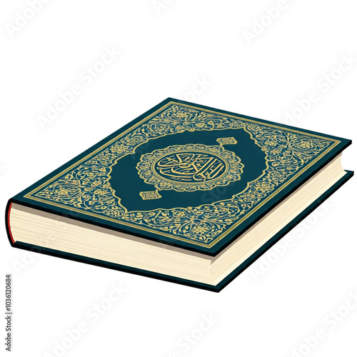 Vector illustration of the Quran, the holy book of Muslims