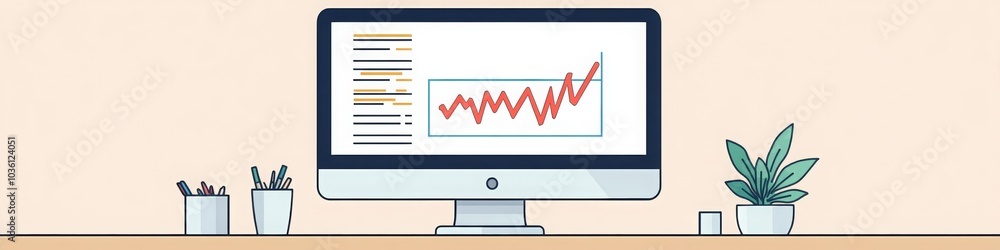 Computer Financial Graphs, Charts on a LinkedIn Banner, Background, AI Generated Computer Financial Graphs, Charts on a LinkedIn Banner, Background, AI Generated