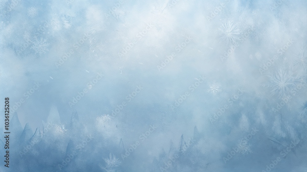 Abstract winter background with soft blue tones and snowflakes, perfect for seasonal themes with copy space Abstract winter background with soft blue tones and snowflakes, perfect for seasonal themes with copy space