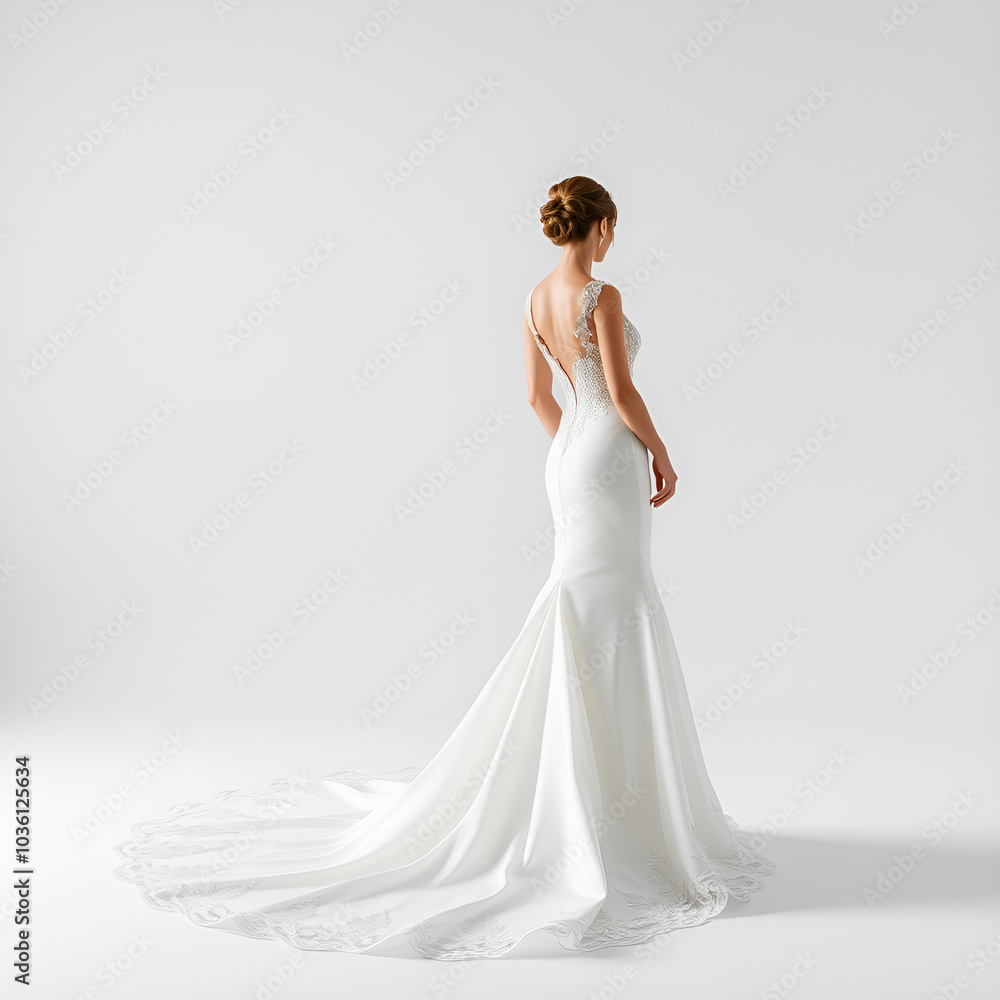 luxury wedding dress on minimal background luxury wedding dress on minimal background