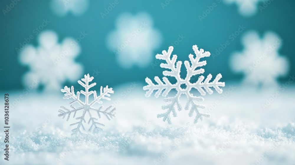 Snowflakes drifting in the air, abstract winter motion and texture Snowflakes drifting in the air, abstract winter motion and texture
