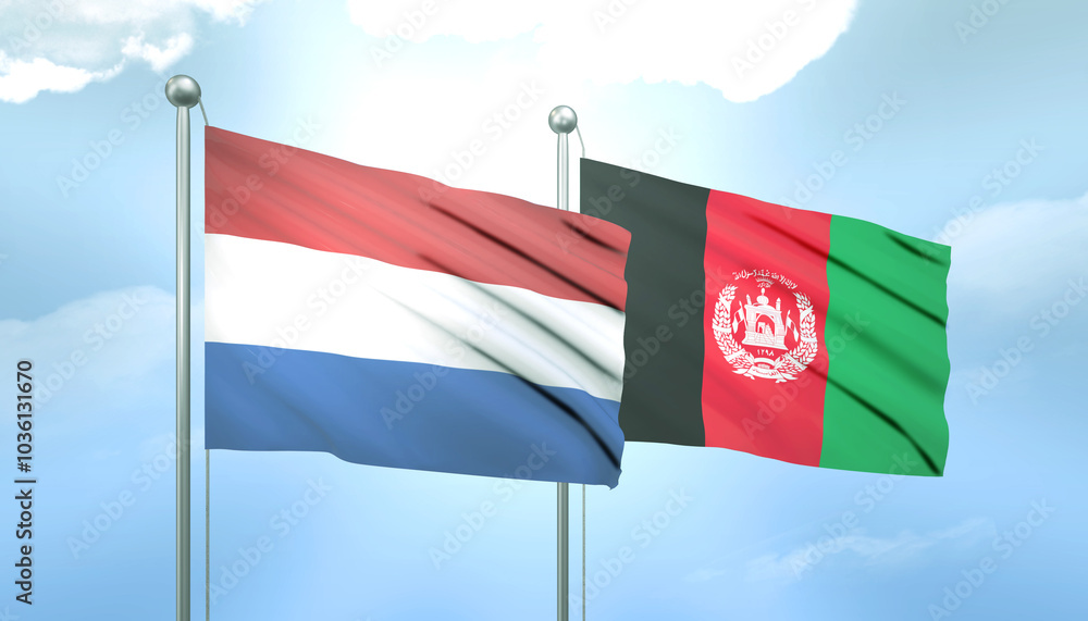 Netherlands and Afghanistan Flag Together A Concept of Relations Netherlands and Afghanistan Flag Together A Concept of Relations