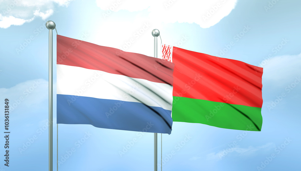 Netherlands and Belarus Flag Together A Concept of Relations Netherlands and Belarus Flag Together A Concept of Relations