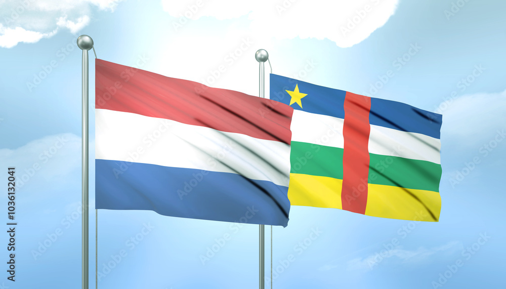 Netherlands and Central African Flag Together A Concept of Relations Netherlands and Central African Flag Together A Concept of Relations