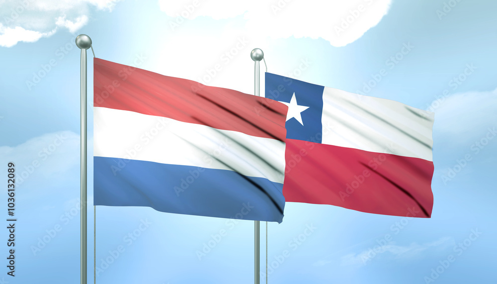 Netherlands and Chile Flag Together A Concept of Relations