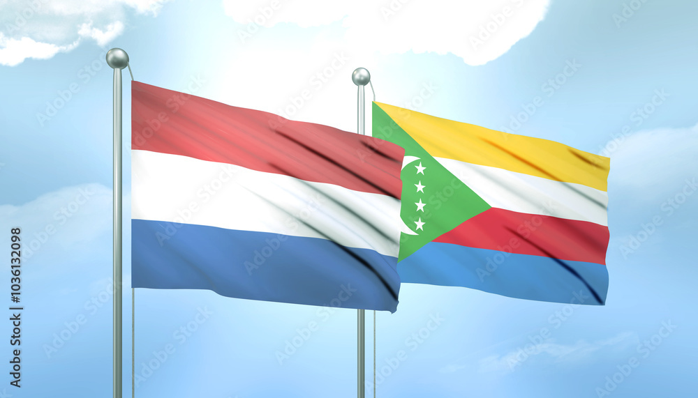 Netherlands and Comoros Flag Together A Concept of Relations Netherlands and Comoros Flag Together A Concept of Relations