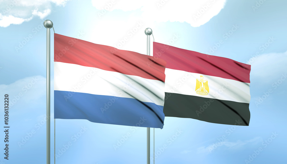 Netherlands and Egypt Flag Together A Concept of Relations Netherlands and Egypt Flag Together A Concept of Relations