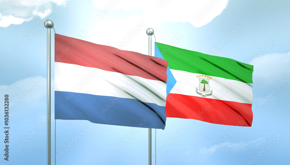 Netherlands and Equatorial Guinea Flag Together A Concept of Relations Netherlands and Equatorial Guinea Flag Together A Concept of Relations