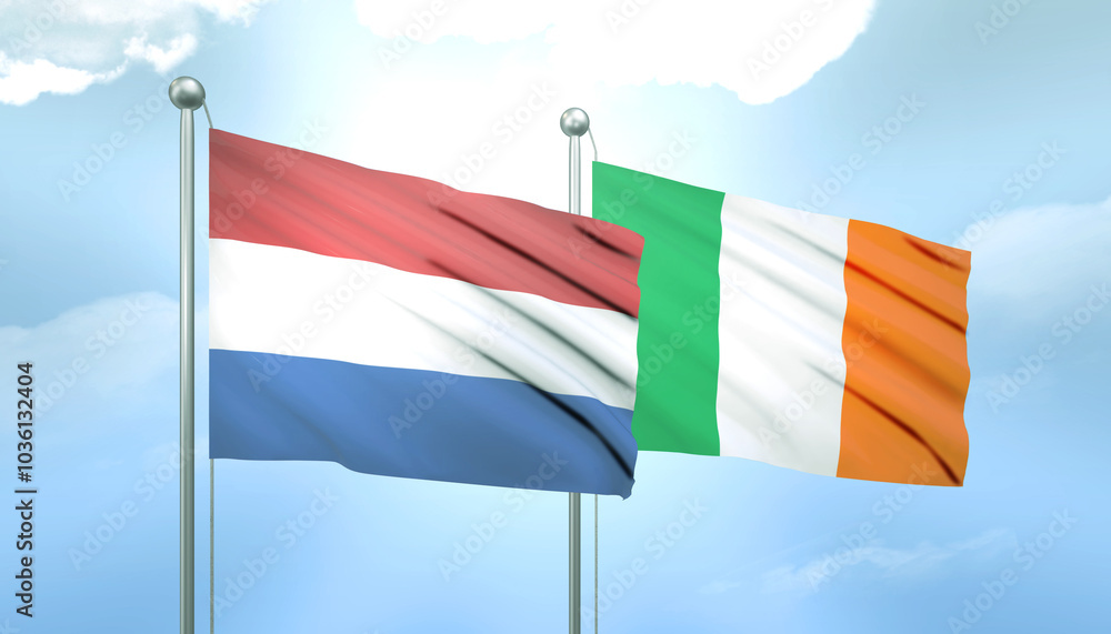 Netherlands and Ireland Flag Together A Concept of Relations Netherlands and Ireland Flag Together A Concept of Relations