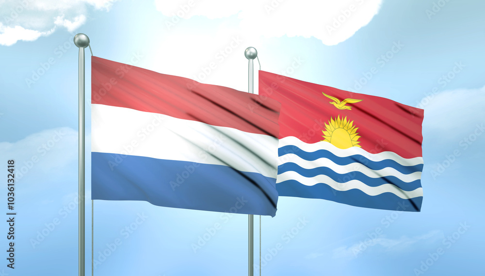 Netherlands and Kiribati Flag Together A Concept of Relations Netherlands and Kiribati Flag Together A Concept of Relations