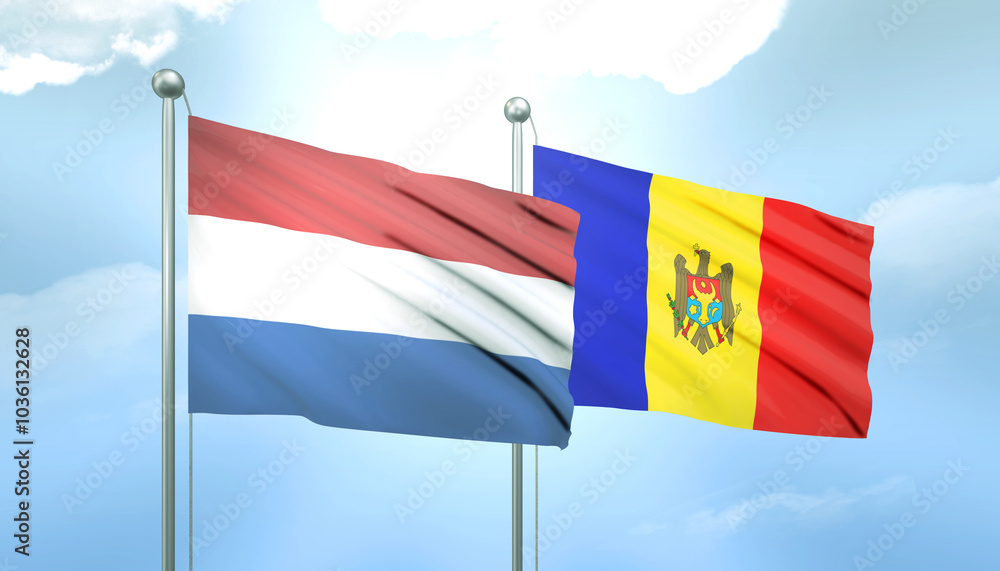 Netherlands and Moldova Flag Together A Concept of Relations Netherlands and Moldova Flag Together A Concept of Relations