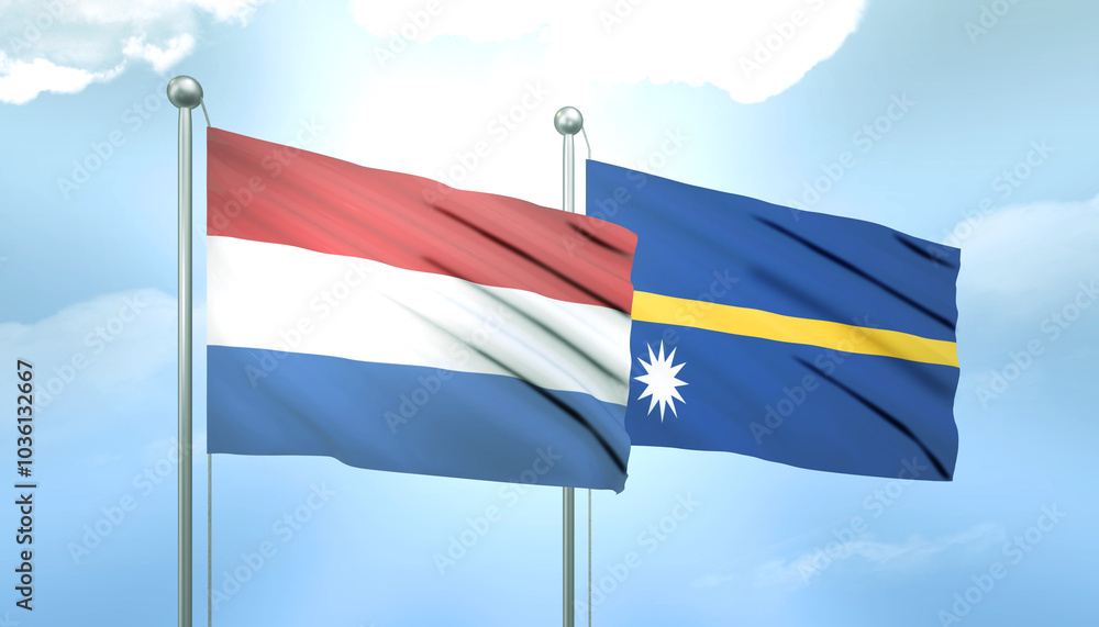 Netherlands and Nauru Flag Together A Concept of Relations Netherlands and Nauru Flag Together A Concept of Relations