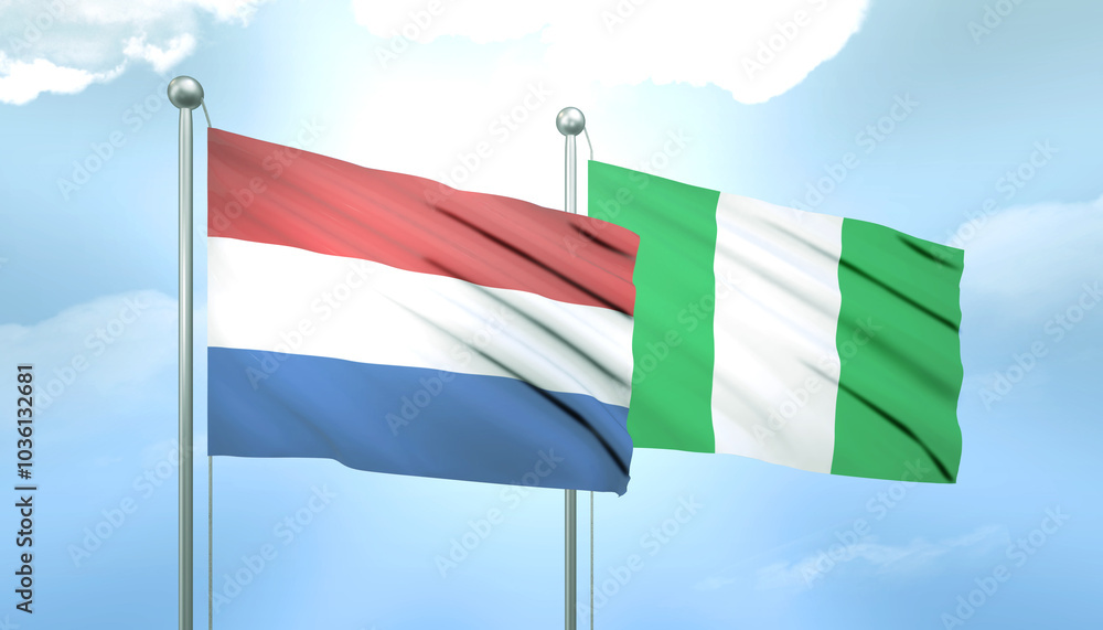 Netherlands and Nigeria Flag Together A Concept of Relations Netherlands and Nigeria Flag Together A Concept of Relations