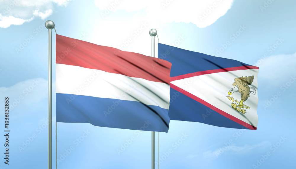 Netherlands and Samao Flag Together A Concept of Relations Netherlands and Samao Flag Together A Concept of Relations
