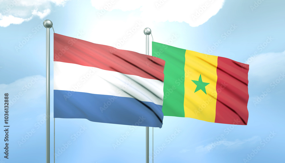 Netherlands and Senegal Flag Together A Concept of Relations Netherlands and Senegal Flag Together A Concept of Relations