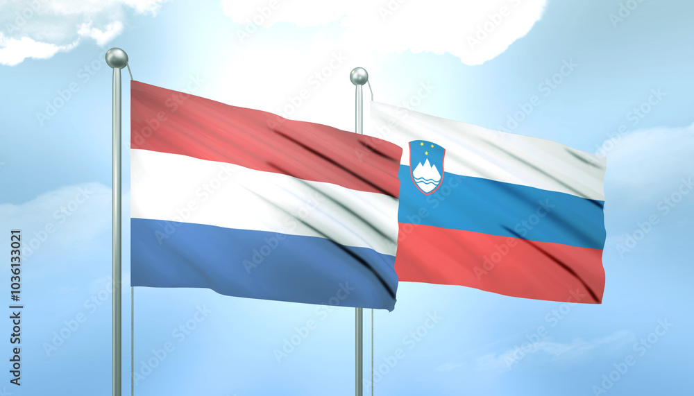 Netherlands and Slovenia Flag Together A Concept of Relations Netherlands and Slovenia Flag Together A Concept of Relations